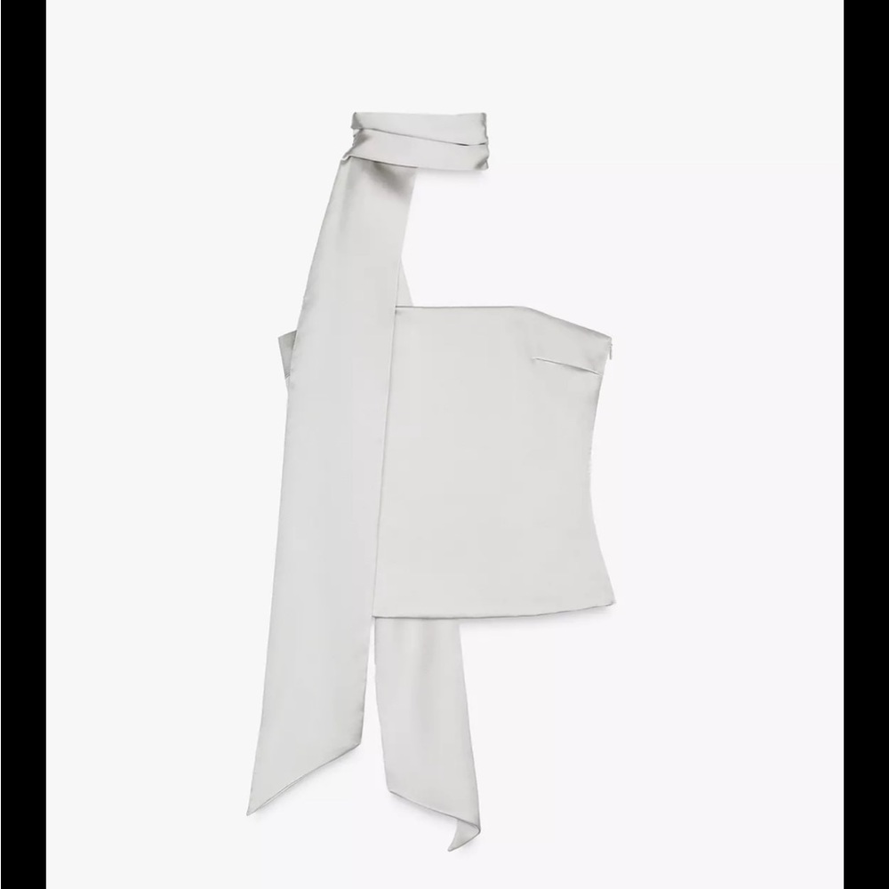 Zara Satin Foulard Top NWT